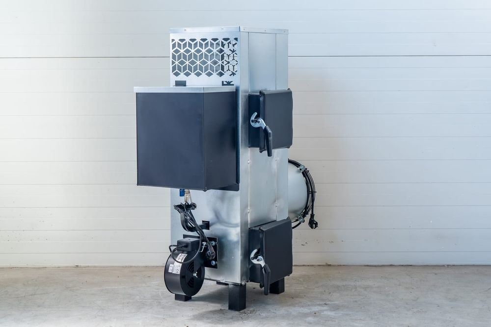 Mała nagrzewnica warsztatowa piec nadmuchowy do 100m2 koza (olej+inne)