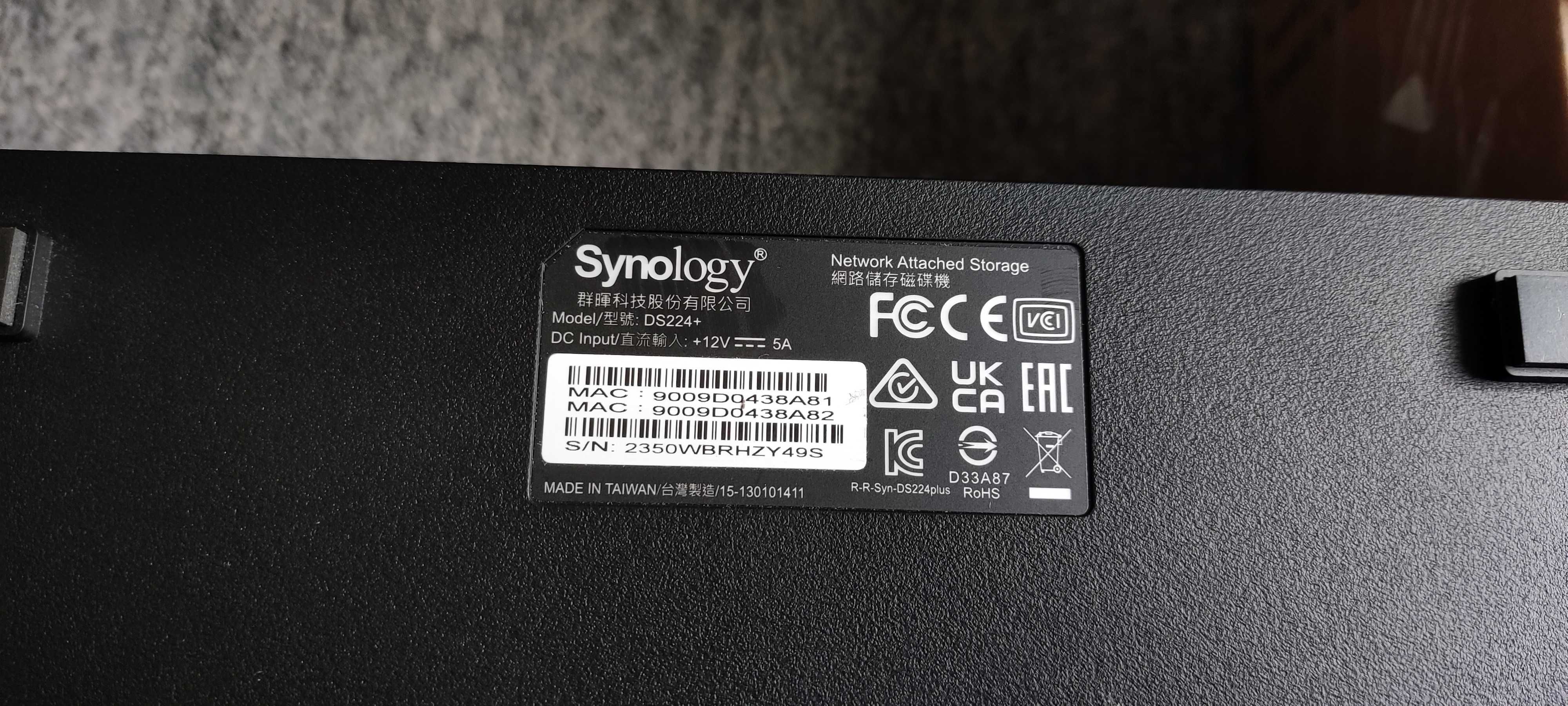 Synology DS224+ 18GB RAM (QuadCore CPU, Docker) DSM 7.2.2