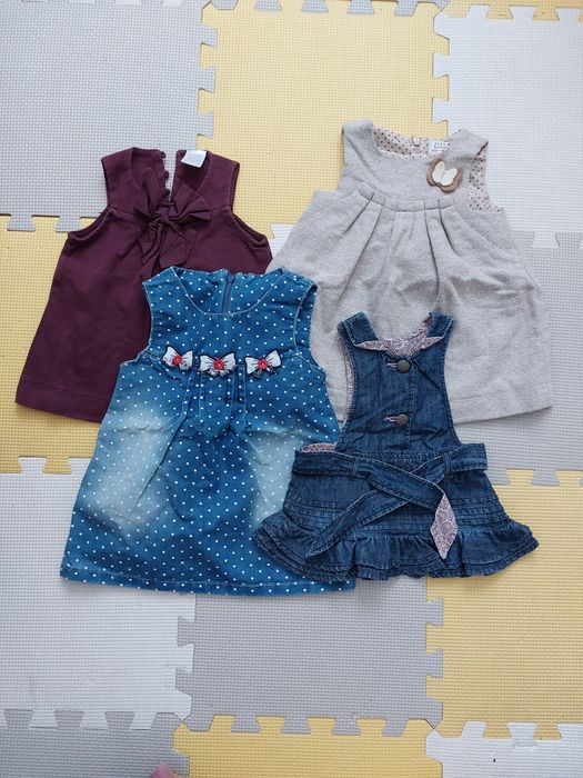 Zestaw czterech sukienek dla dziewczynki