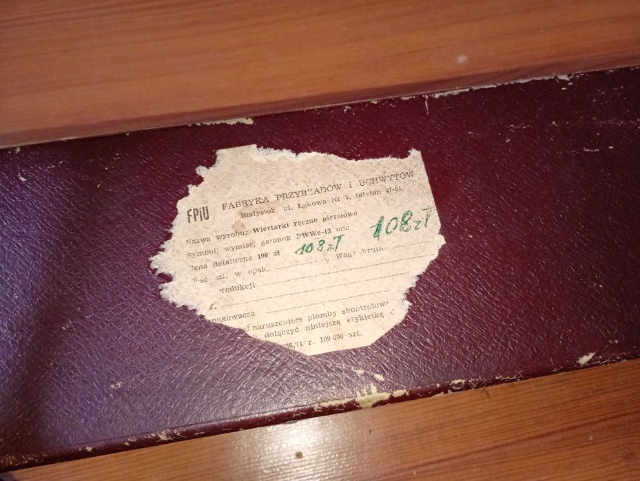 Wiertarka ręczna 1971r. ORYGINALNE OPAKOWANIE