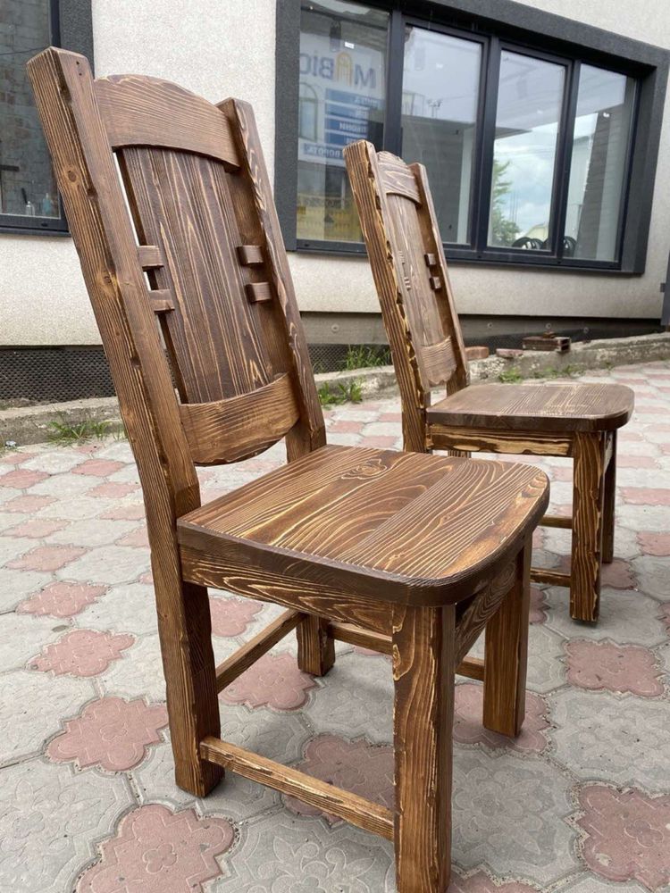 Комплекти деревʼяних стільців та столу для ресторану/альтанки/веранди