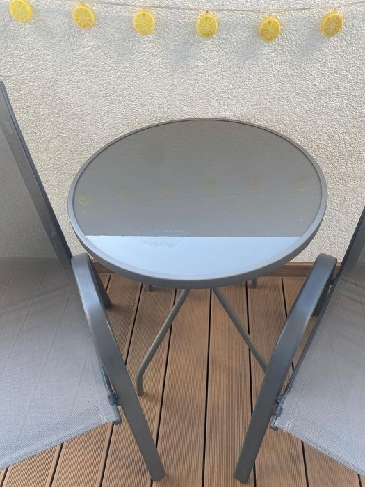 Stolik i 2 krzesła na balkon, ogród