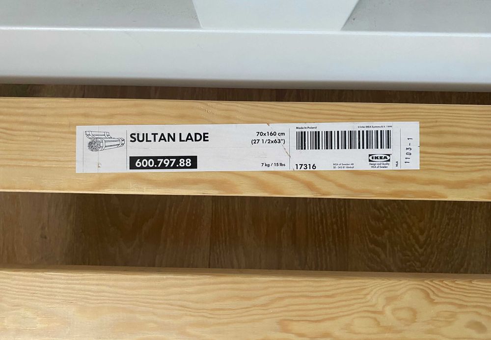 Łóżko dziecięce IKEA KRITTER 70x160 cm Białe. Pełen zestaw / stan bdb.