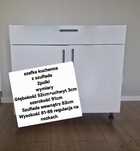 Szafka kuchenna 91cm, biala, z czarnymi uchwytami Stan idealny,