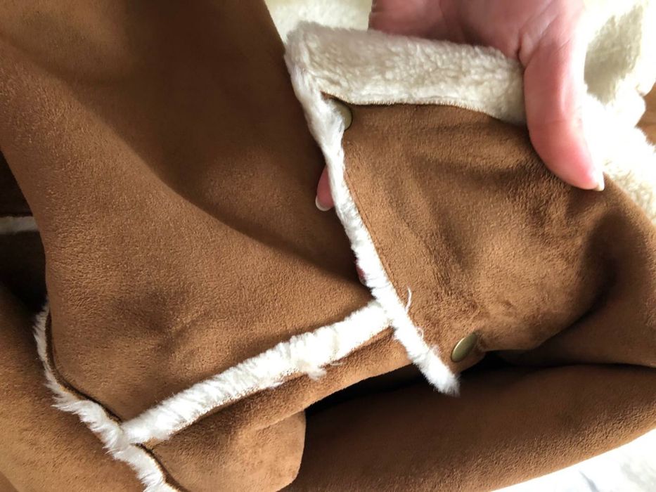 Женская удлиненная Дублёнка с капюшоном ML