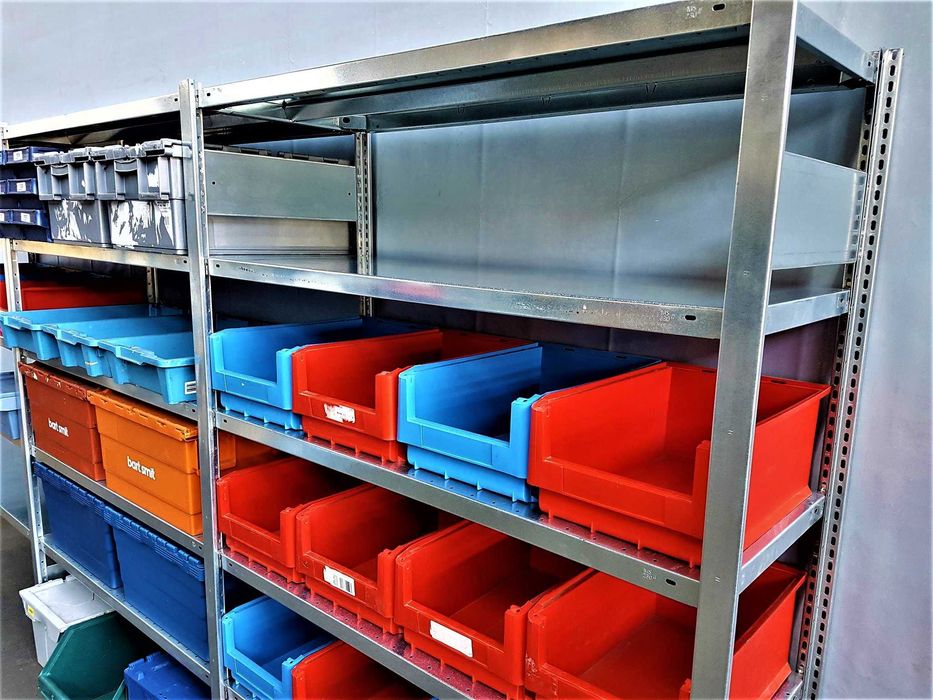 Regał Magazynowy 64x185x400/12p Metalowy Ocynk Garaż Piwnica Warsztat