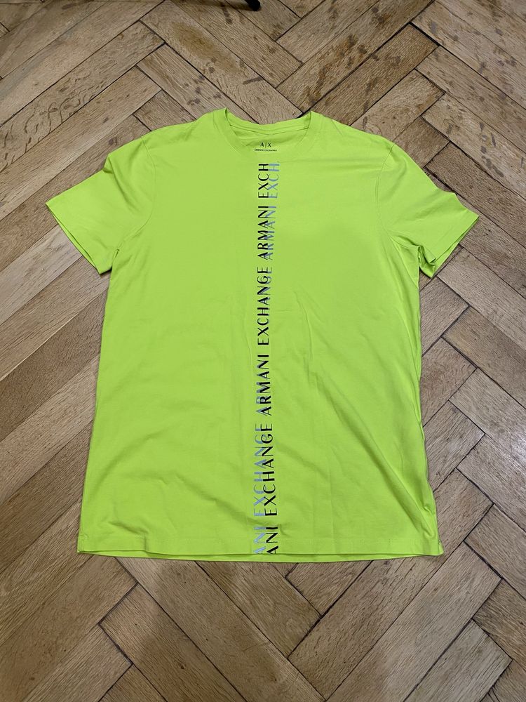 Чоловіча футболка Armani Exchange, салатова, нова, M-L, оригінал