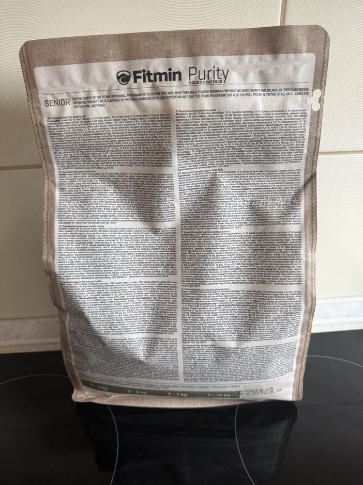 Fitmin cat Purity Senior - 1,5 kg sucha karma dla kota