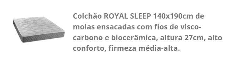 Colchão royal sleep novo