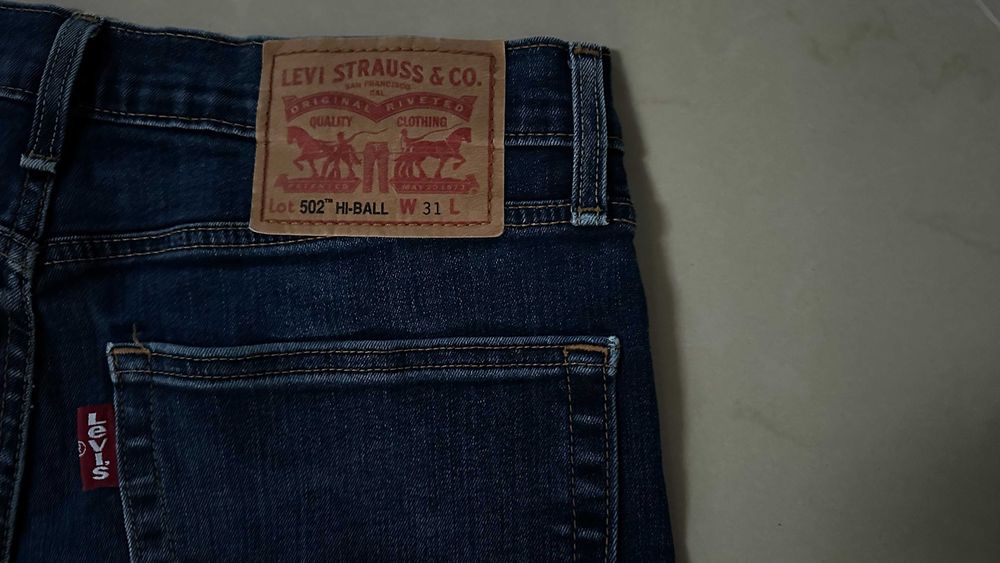 Levis 502 HI-BALL 31/30 Spodnie Piękne Slim