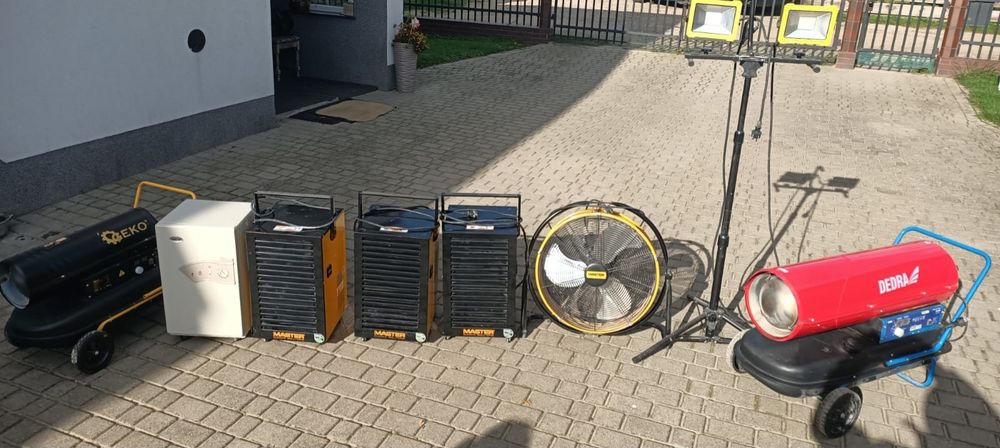 Wynajem pochłaniaczy wilgoci, osuszaczy powietrza, nagrzewnic olejowyc