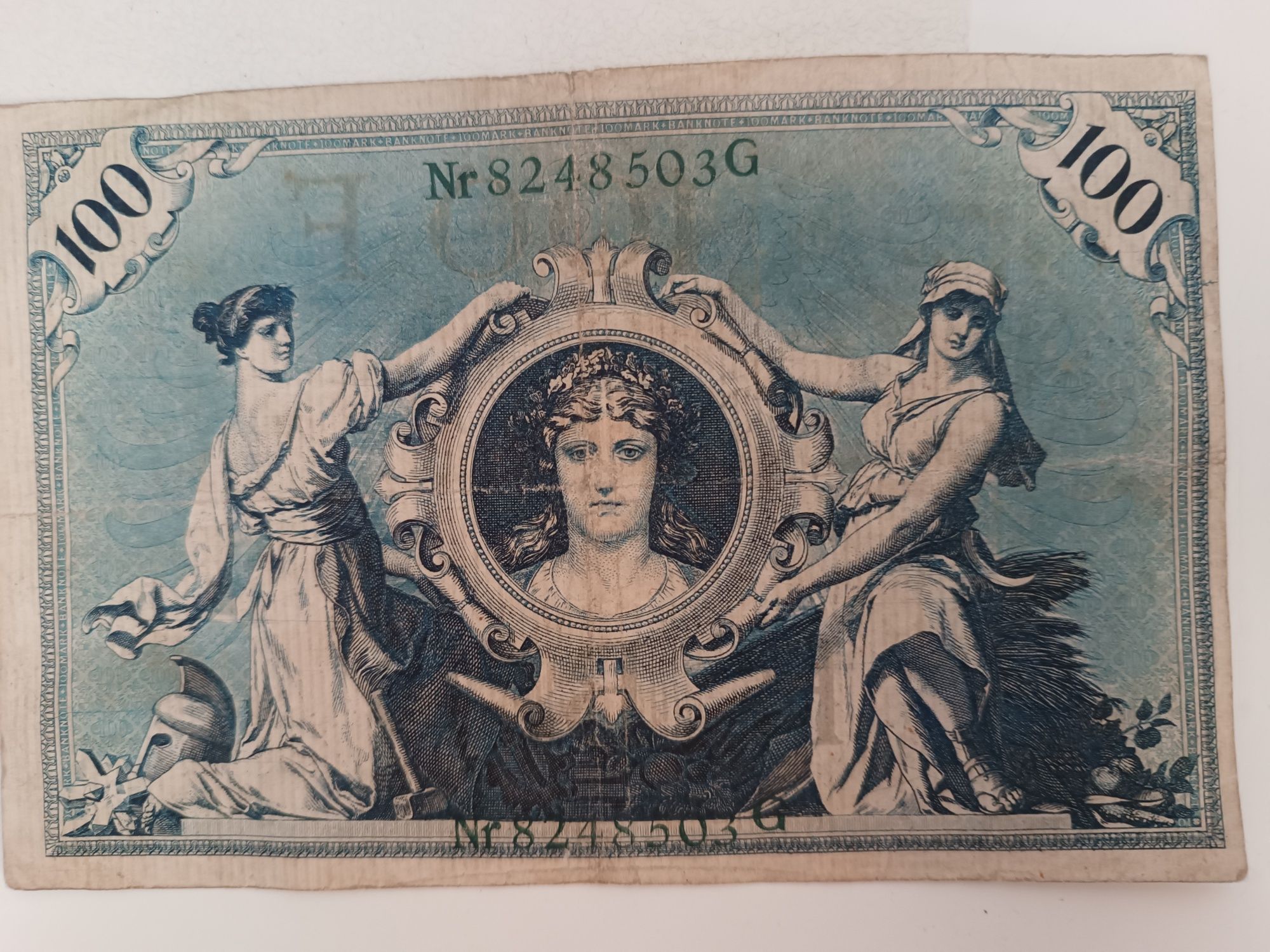Banknot 100 marek niemieckich z 1908 roku