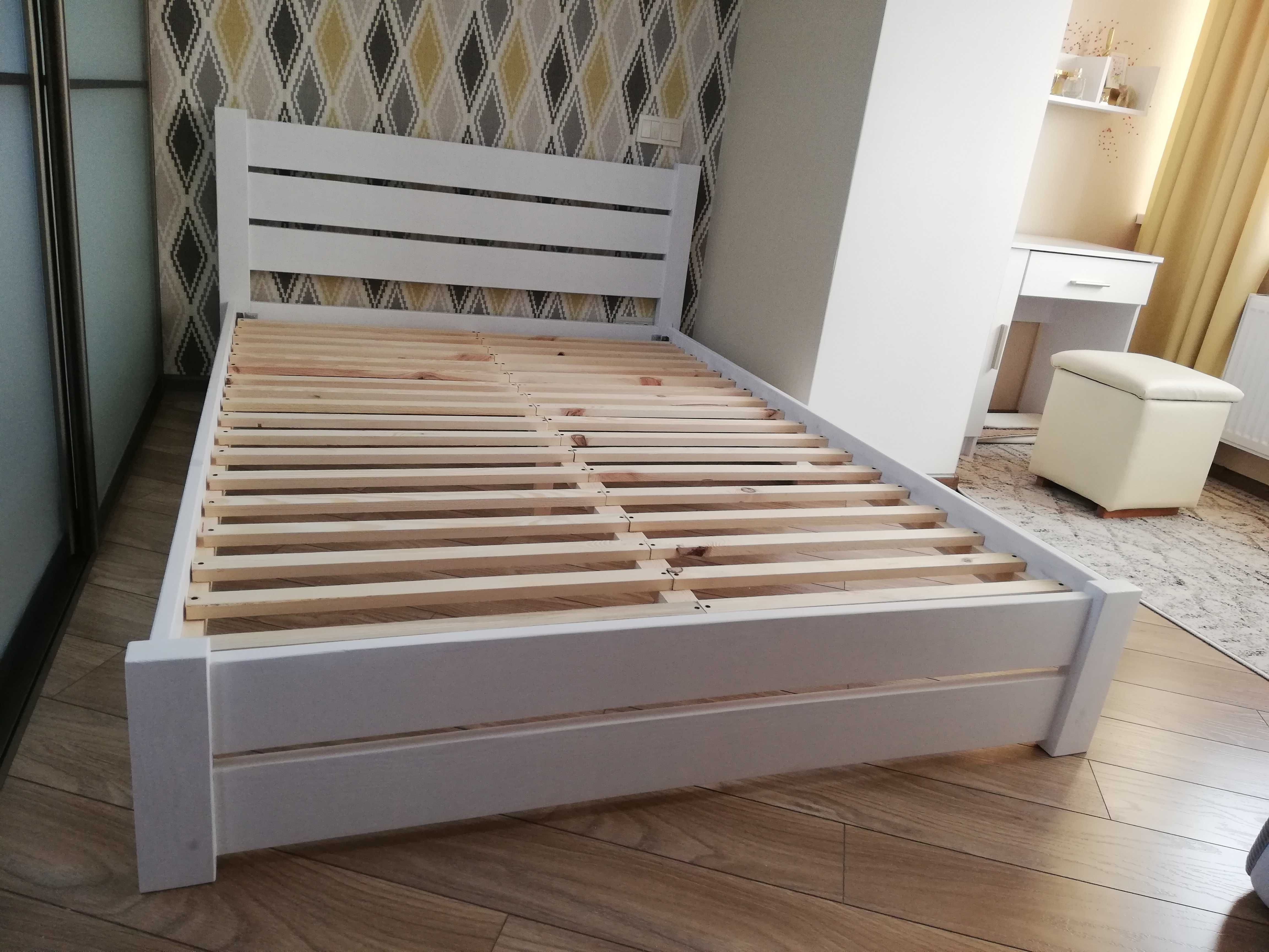 Ліжко двоспальне Ліжко з дерева Біле ліжко (Юлі)