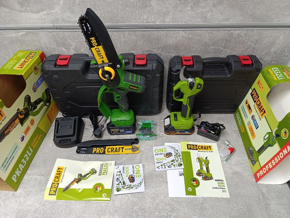 Акумуляторна пила Procraft PKA32Li+секатор Procraft ES32L- АКЦІЯ!
