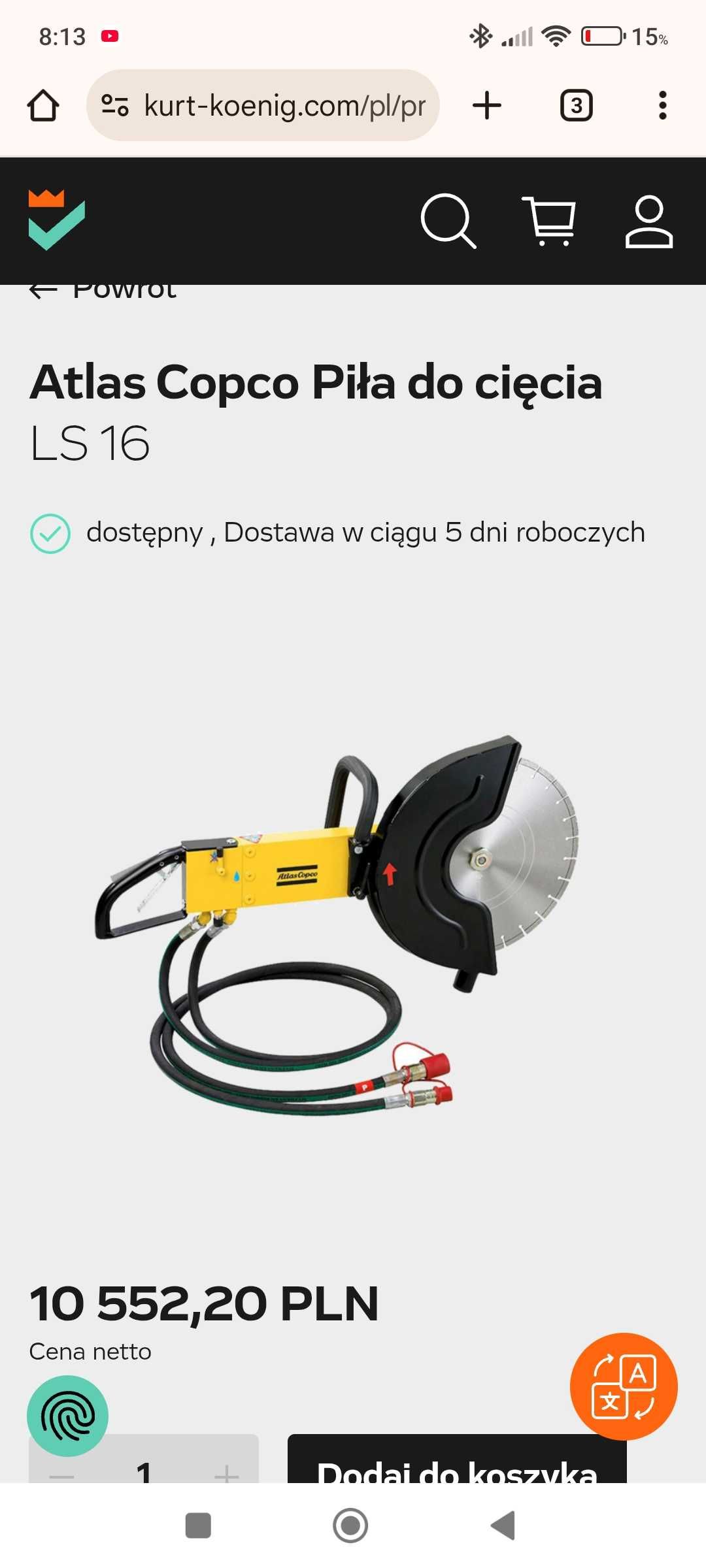 Atlas Copco LP9-20P agregat hydrauliczny młot nowa przecinarka