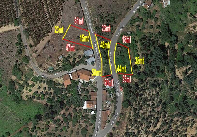 Terreno rústico 2400m2 com ruínas 160m2 em Sentieiras (Abrantes)