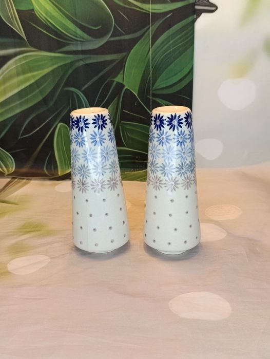 solniczka i pieprzniczka wysoka ceramika Bolesławiec