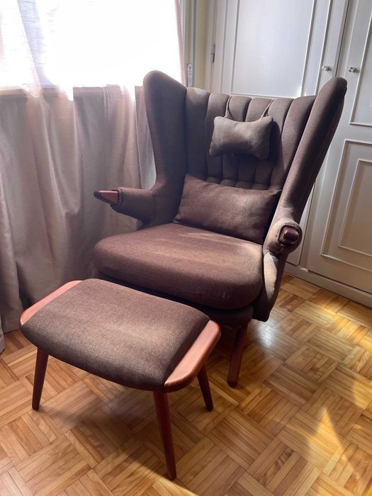 Svend Skipper model 91  - Cadeirão de braços e repousa-pés