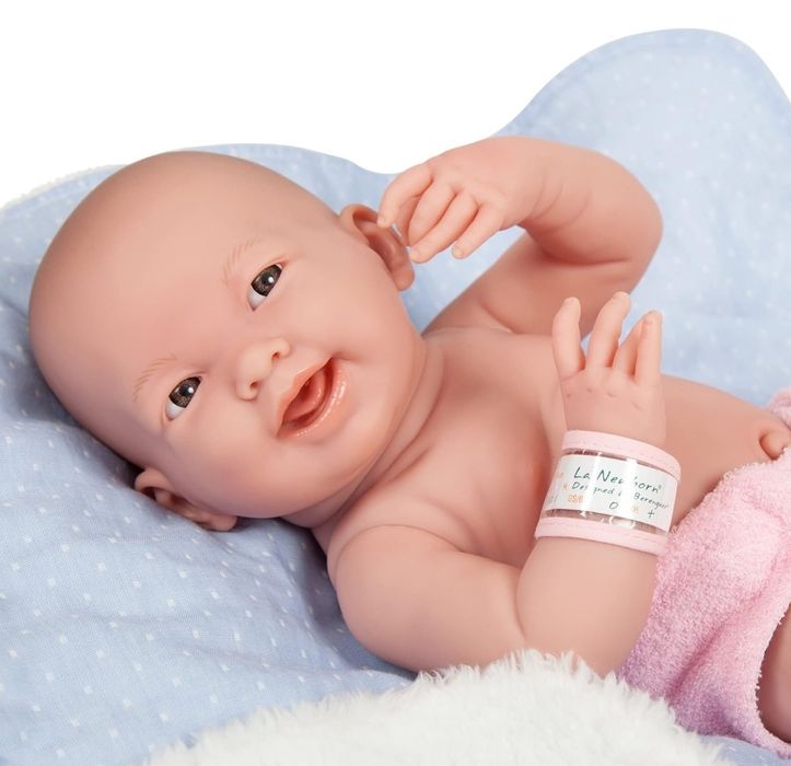 Bebê Reborn 38cm La Newborn inclui tudo da imagem