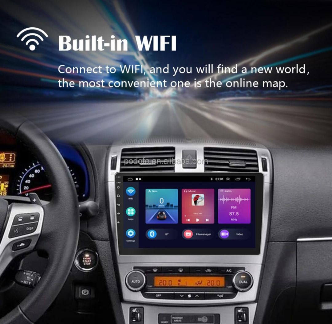 Rádio 2din android 13 de 10" 2/32GB Carplay Android auto Wi-Fi RDS GPS