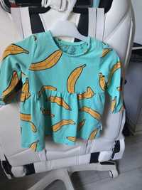 Sukienka lindex banany 62 cm