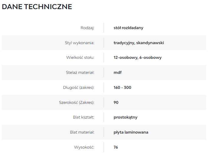 Stół rozkładany HALMAR Seweryn 160 NOWY