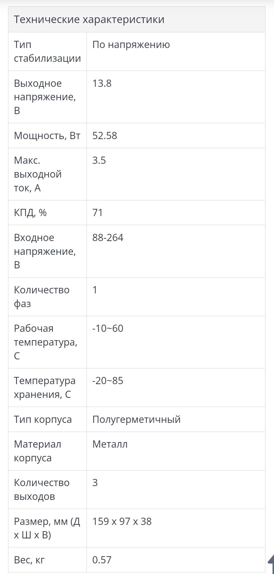 БЛОК ПИТАНИЯ 52.58 ВТ, 13.8 В/3.5 А, 5 В/4 А, 13.4 В/ 0.23 А с UPS