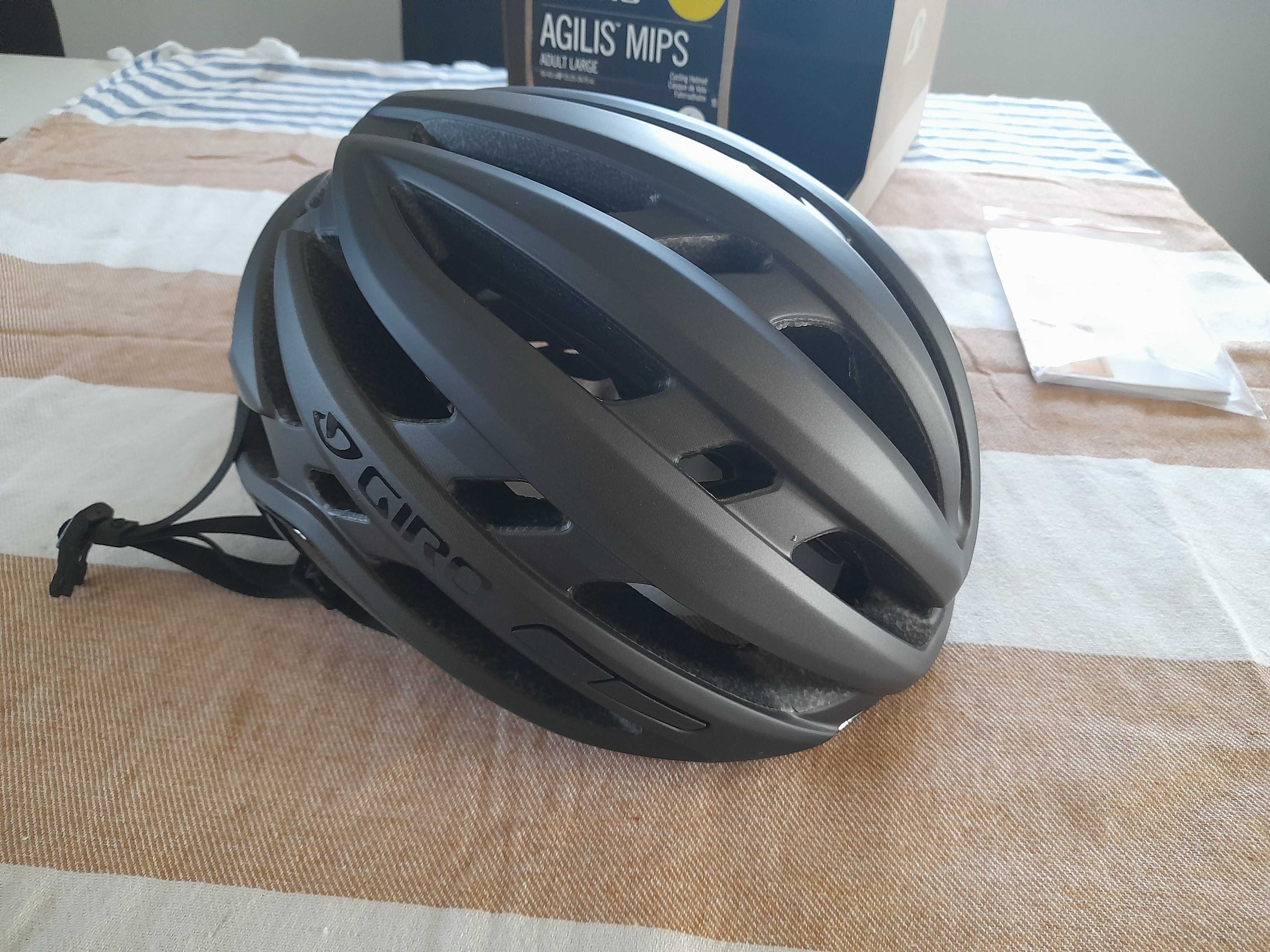 Kask rowerowy kolarski szosowy GIRO AGILIS MIPS black L (59-63 cm)