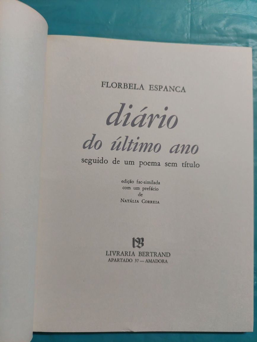 Livro de Florbela Espanca 'Diário do ultimo ano '