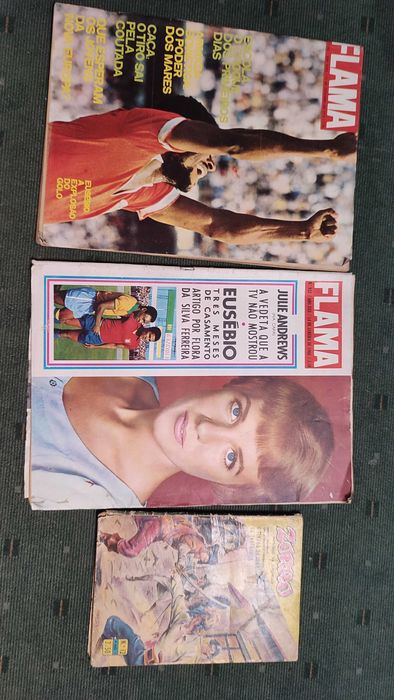 3 Revistas antigas com Eusébio
