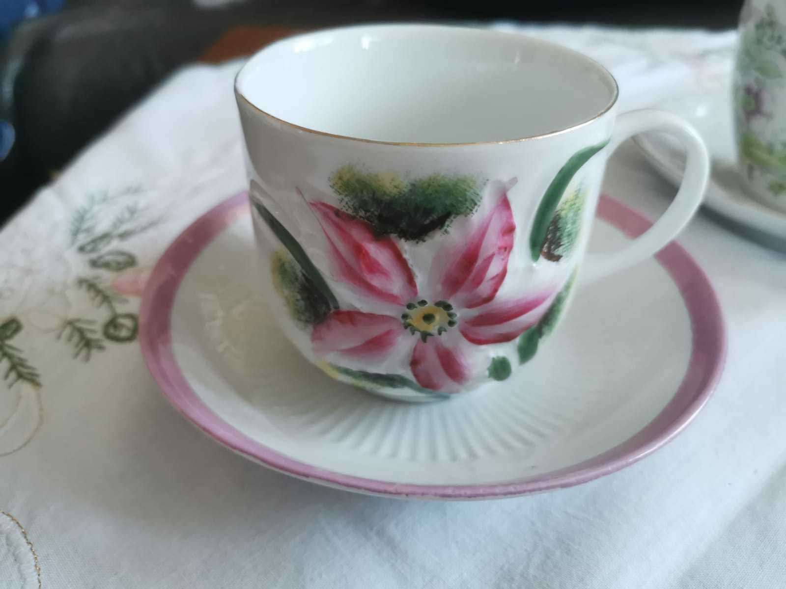 Stara porcelana filiżanki okazja cudo zestaw 3szt home do kawy zestaw