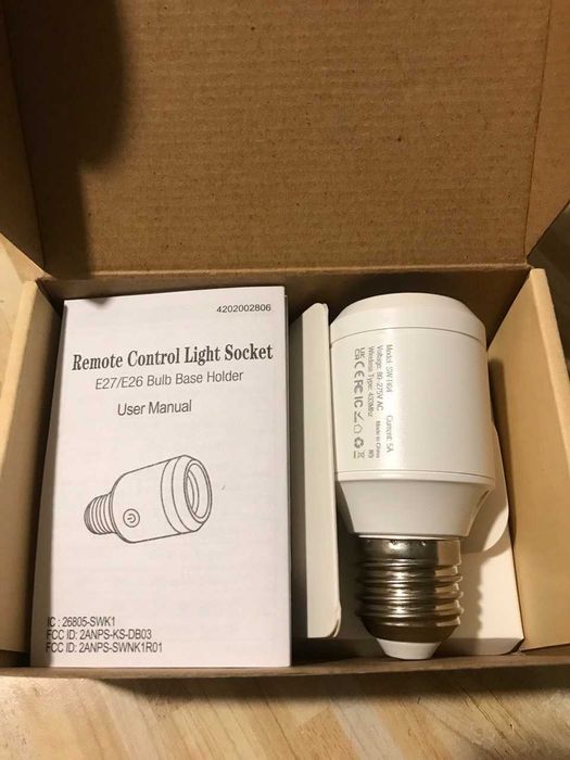 Бездротовий вимикач для лампочки E27