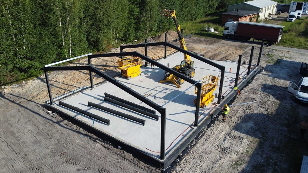 Konstrukcja Hali 18x50x6m 900m2 Konstrukcje stalowe hale PRODUCENT