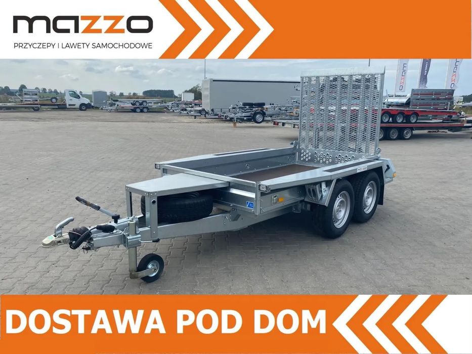 Brenderup Dostawa przyczepa koparkowa budowlanka z trapem 260x126x25cm DMC2600kg MOCNA I SOLIDNA pod minikoparkę  Dostawa przyczepa koparkowa budowlanka z trapem 260x126x25cm DMC2600kg