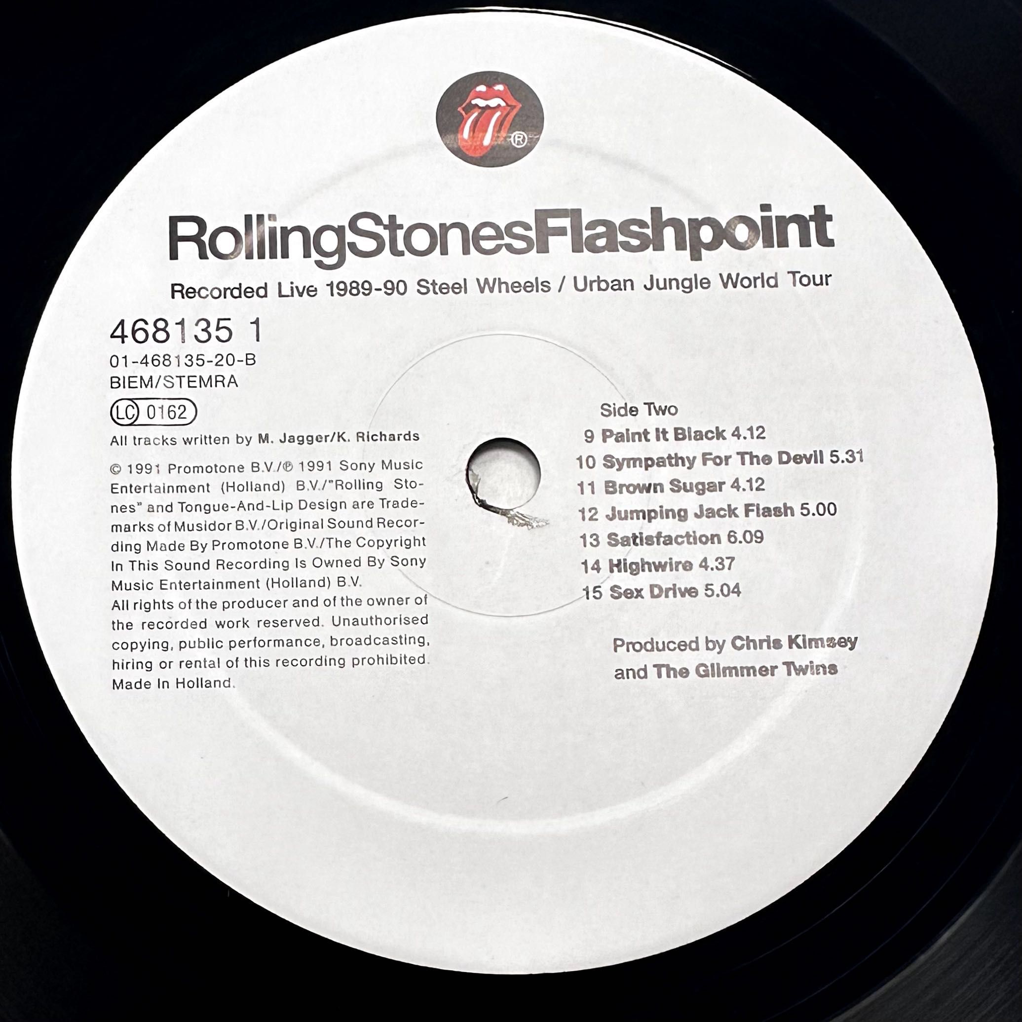 The Rolling Stones - Flashpoint (Vinyl, 1991, Holland)
