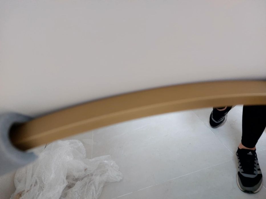 Lustro okrągłe 80cm złota rama