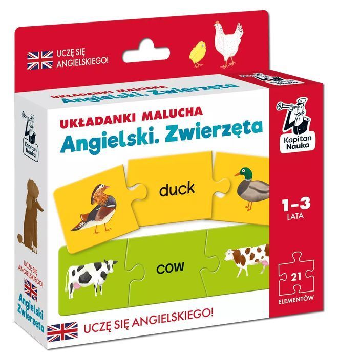 Układanki malucha. Angielski. Zwierzęta. Kapitan Nauka - gry