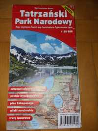 Mapa- Zakopane, Tatrzański Park Narodowy