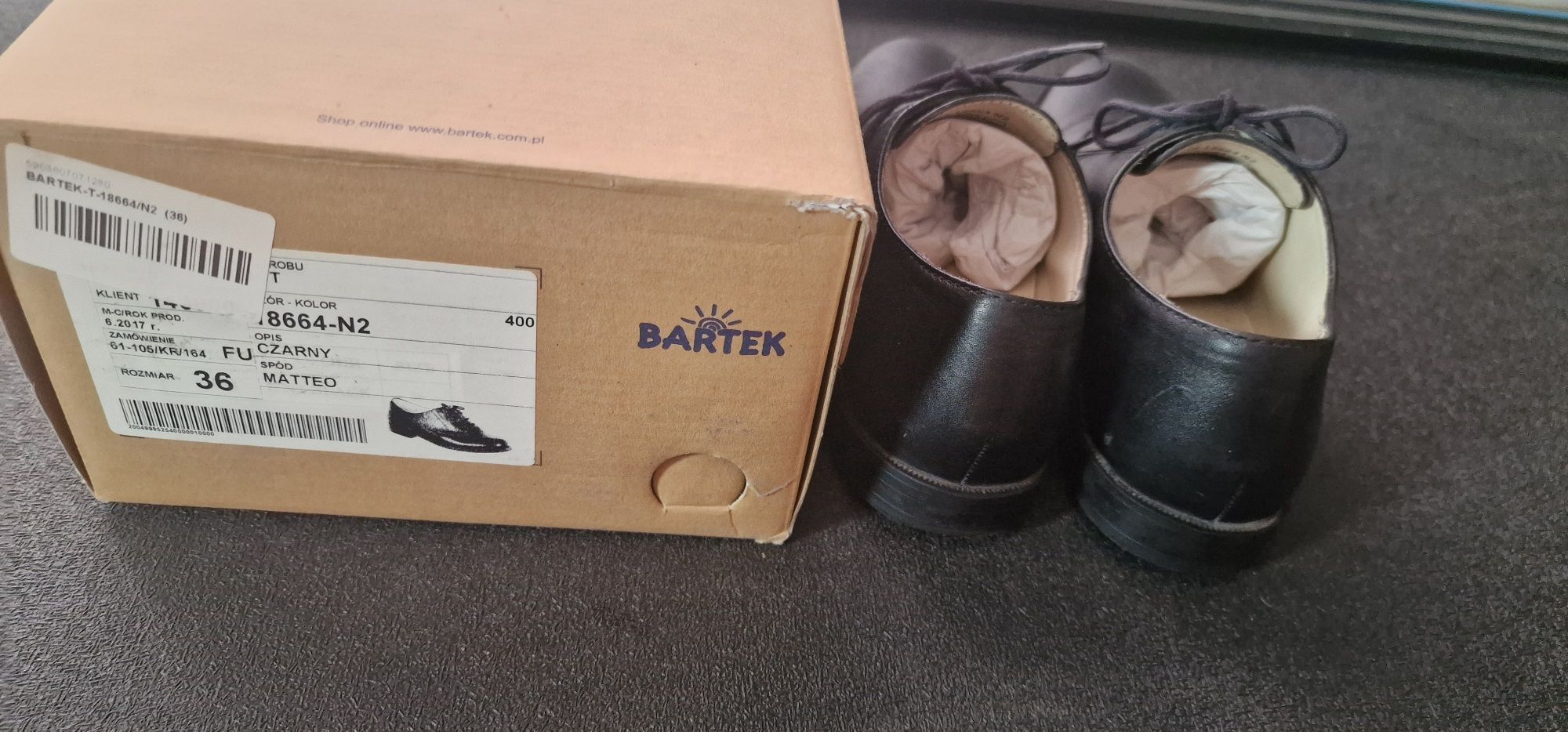 Buty mokasyny wizytowe 36 Bartek