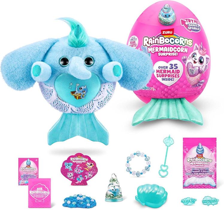 Рейнбокорнс Русалка Слоненя Rainbocorns Mermaidcorn Elephant Plush