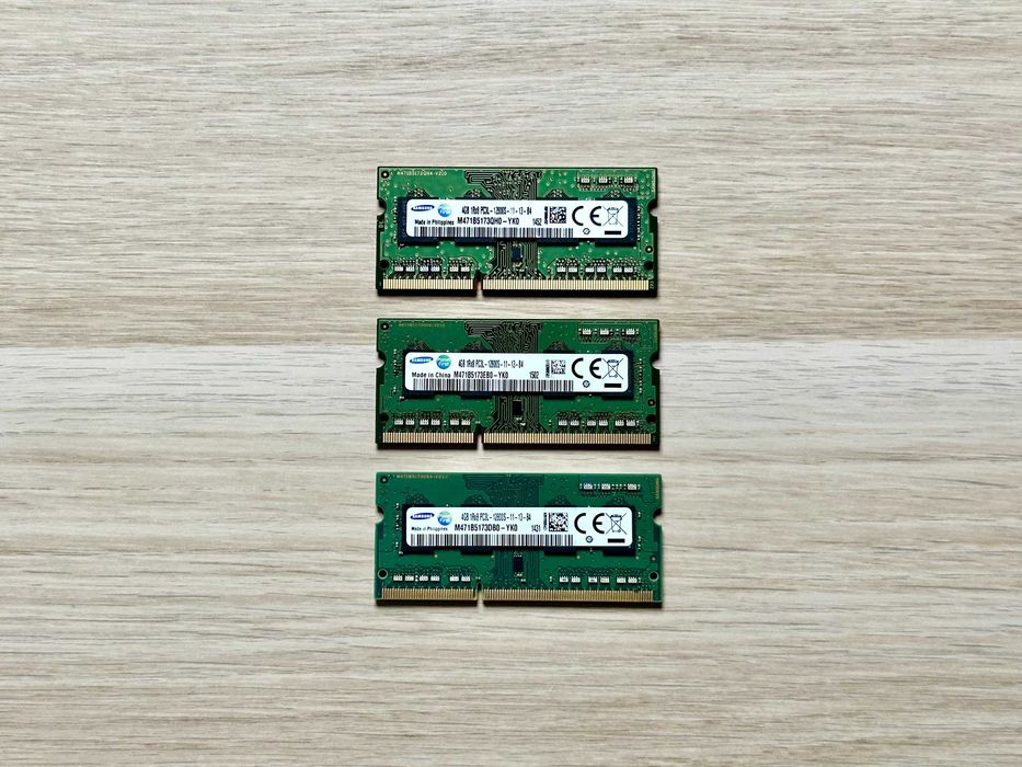 RAM Samsung 12GB 3x4GB DDR3 DDR3L PC3L 12800S – Sprawna testowana