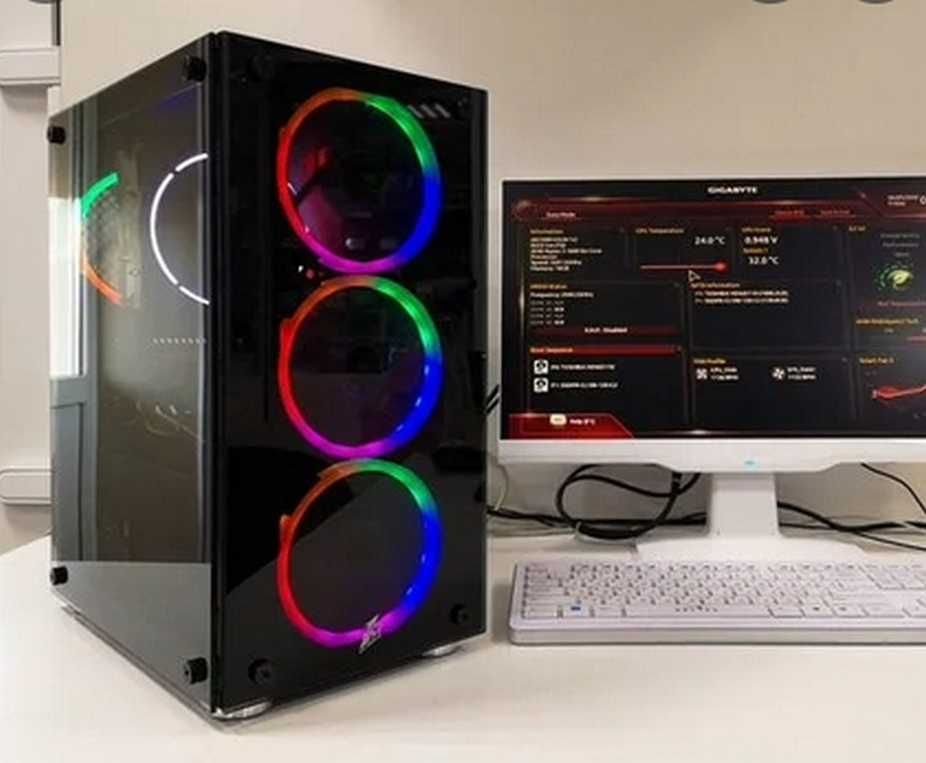 НОВИЙ прозорий Корпус ПК, ATX, microATX + 4шт кулерів RGB