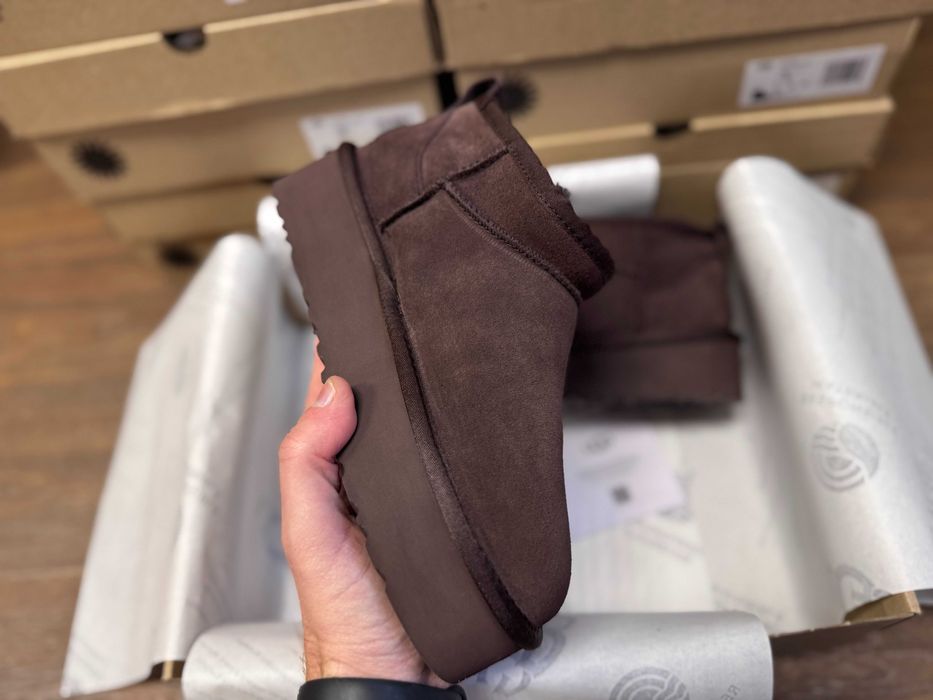 Угги/Угг/Уггі/Уги/Угі/UGG Australia Ultra Mini Platform Chocolate 3 cm