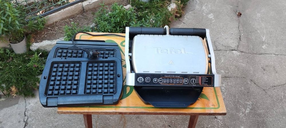 Електрогриль Tefal Optigrill зі змінними поверхнями для вафлів.Гарний