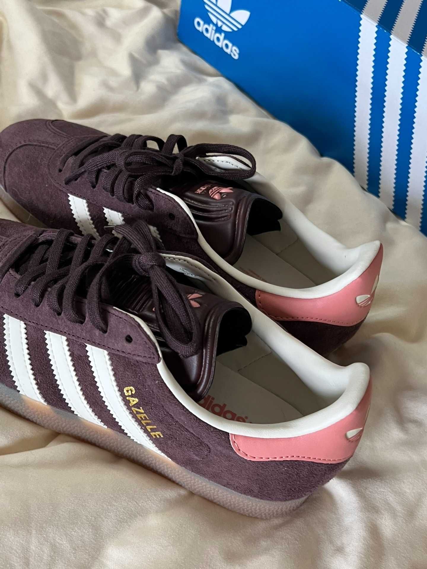 Adidas Gazelle różowo-brązowy, nowy z metką37