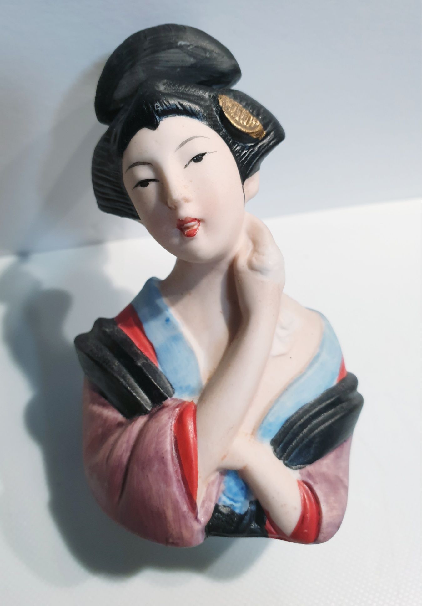 Conjunto de 2 lindos frascos de perfumes Geishas em porcelana asiática