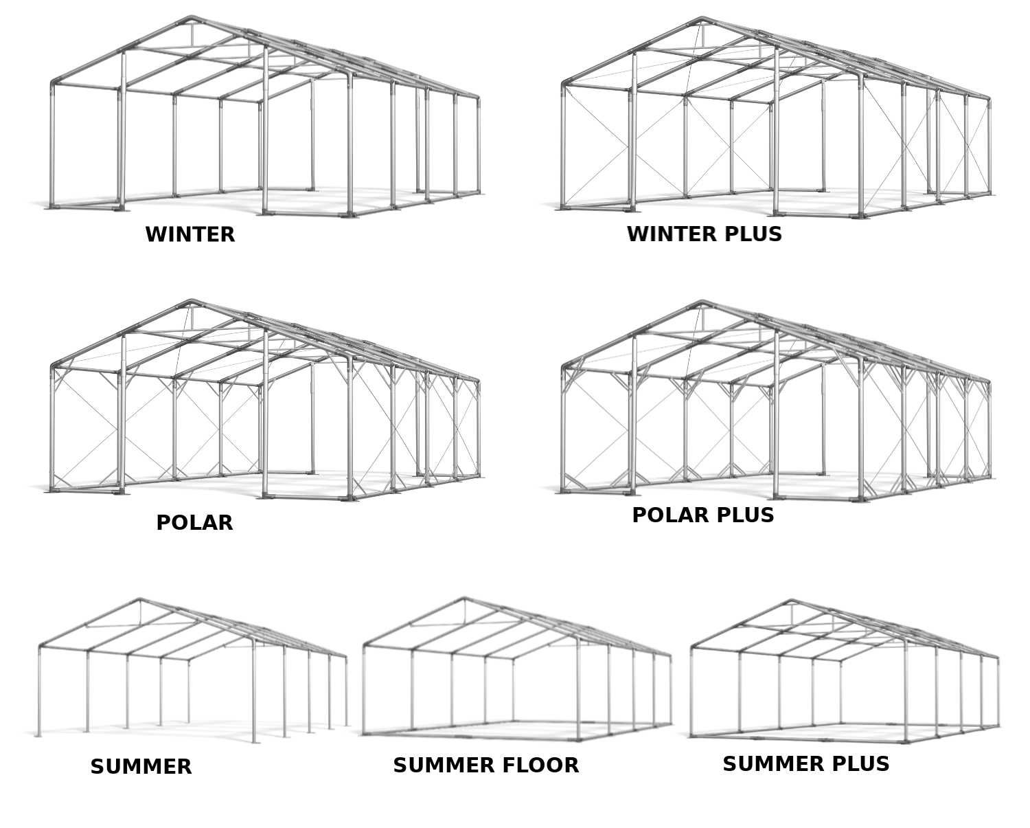 Namiot Magazynowy CAŁOROCZNY 5x10x4m Mocna Hala Namiotowa