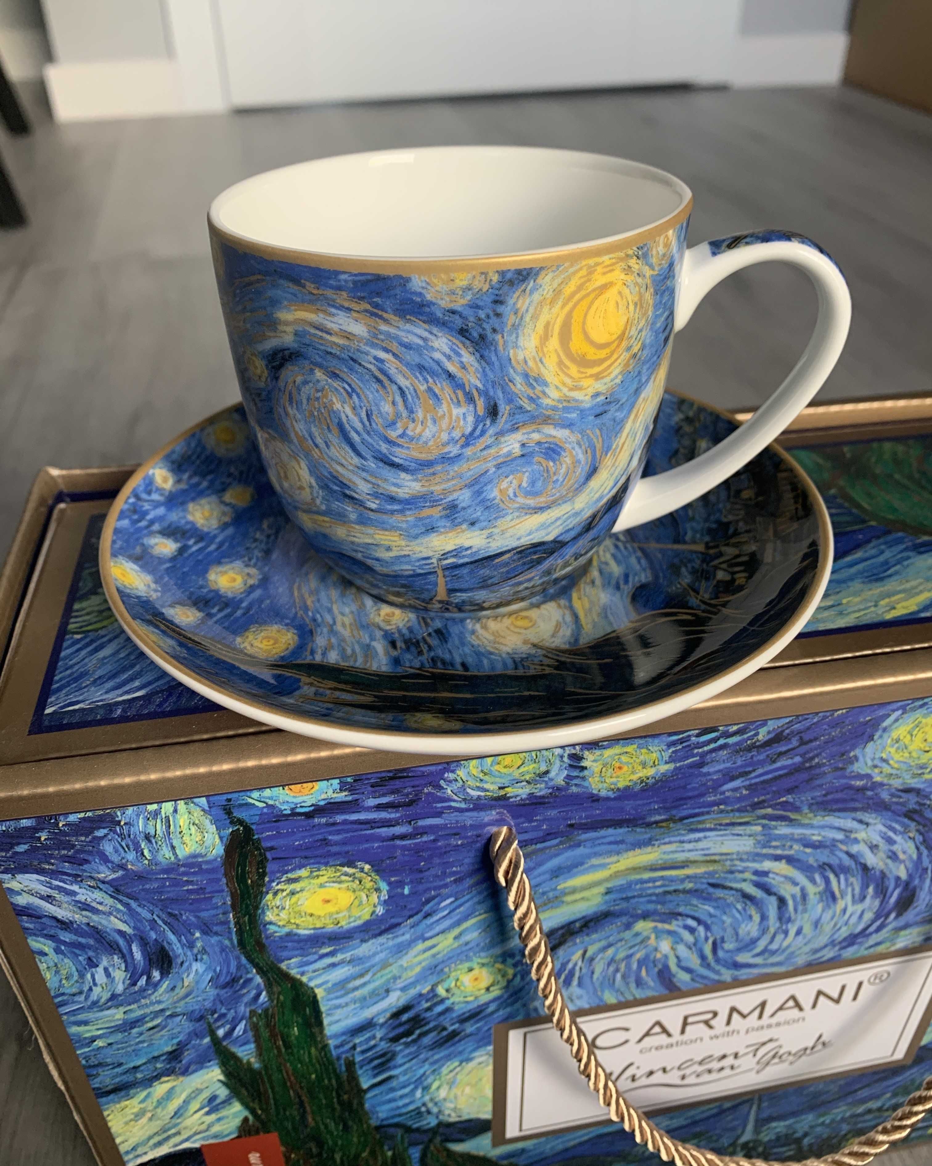 Komplet filiżanek porcelanowych Van Gogh Carmani