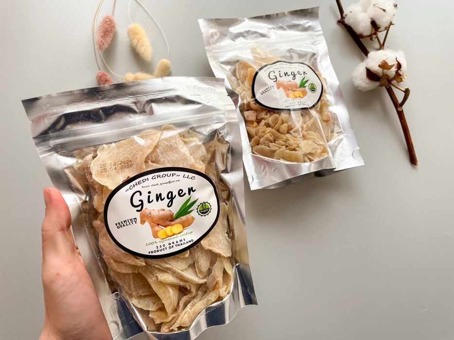 Імбир сушений шматками. Натуральний екзотичні сухофрукти без цукру