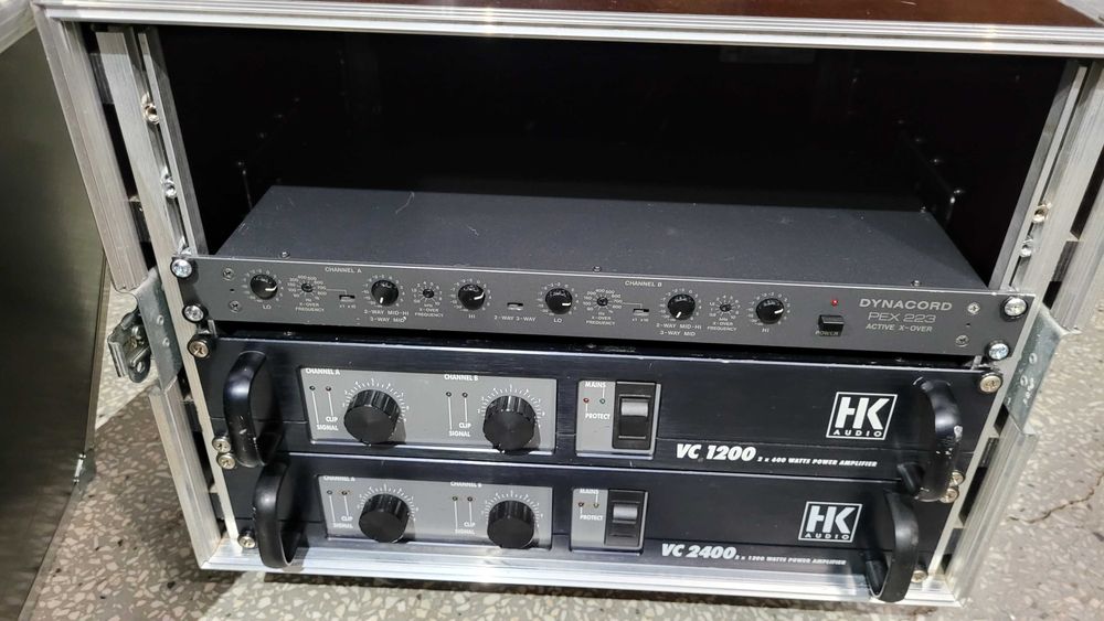 HK Audio VC2400, VC1200, dynacord Aktive X-over + case 8H. Zestaw!